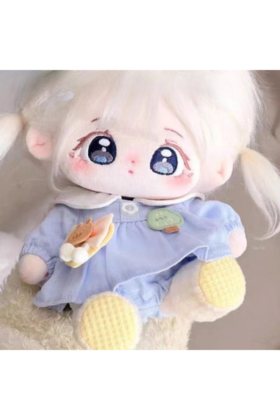 Choice 20 سم 2 بدون غطاء للرأس 20 سم دمية قطيفة لطيفة ذات شعر أبيض على شكل نج...