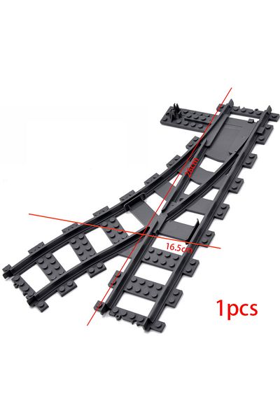 Choice A214-1set City Train Station Platform Traffic Light Cave Flyover Tracks Straight Curved Rails Buildi