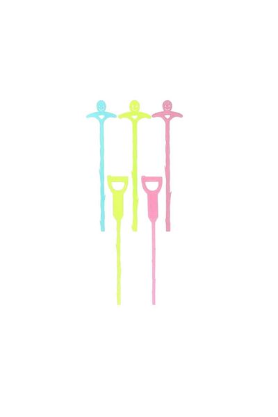 Kiuiom Set of 5 spiral hooks for unclogging drains Kiuiom, plastic, multicolor, 20 cm