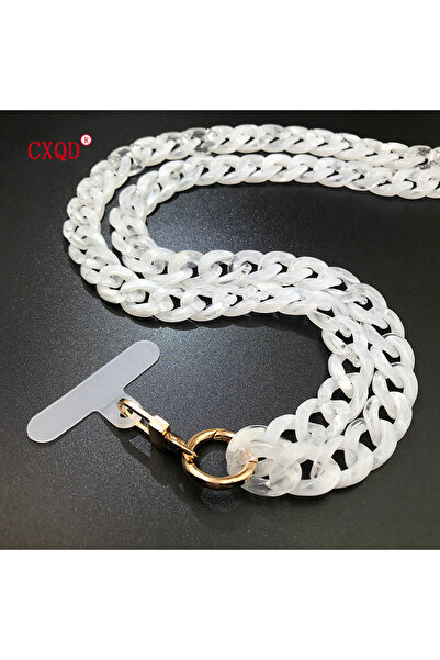Choice 120cm white-t 120cm Bevel Design Anti-lost Phone Lanyard Rope Neck Str...
