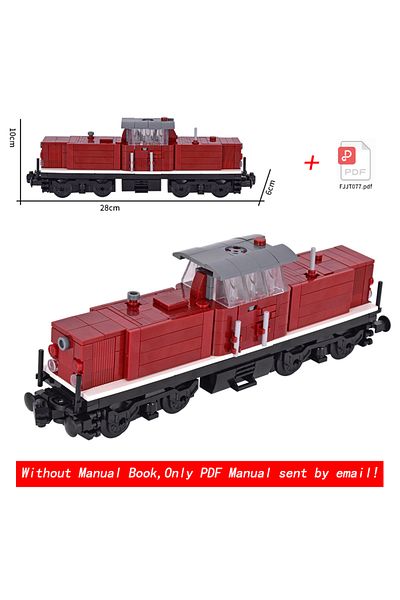 Choice Diesel Locomotive MOC City Creative NY100 Type Diesel Locomotive Train Express Rail Building Block B