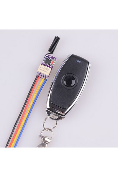 Choice1 1 receiver 1 remote 3.7v 5v 6v 7.4v 9v 12v 433Mhz Power Saving Mini Size Relay Contact RF Wireless M