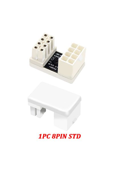 ALLOYSEED 2Pcs 8PIN STD ATX GPU Adapter Elbow Head 8Pin 6Pin Female to 8Pin 6Pin Male 180 Degree Angled Power