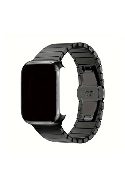 Choice سوار ساعة أسود من الفولاذ المقاوم للصدأ، متوفر بأحجام 38 مم، 40 مم، و4...