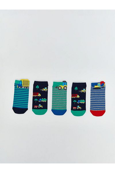 LC Waikiki Mixed Patterned Boy's Booties Socks 5-Piece