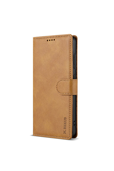 Choice جراب هاتف بني من الجلد الفاخر، مناسب لهاتف S20 FE، ومتوافق أيضًا مع هو...