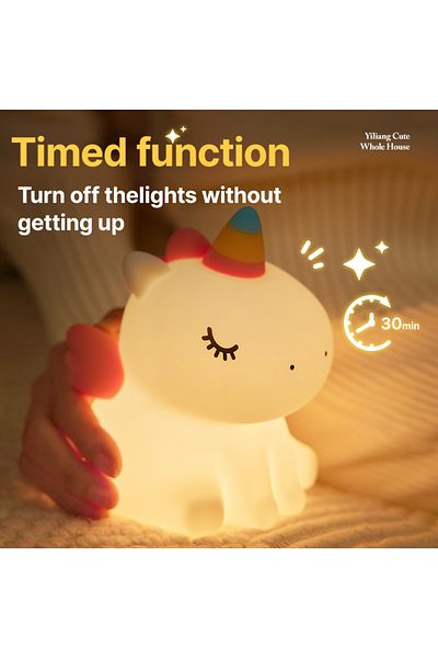 Choice unicorn1 28 Type Night Light Cute Style Soft Touch Light Up When Patting Built-in Battery Support US