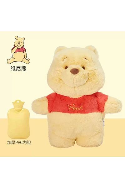 Disney Angel Stitch Angel Lotso Pooh Bear Dumbo Plush Hand Warm Bottle Hot Water Bottles Portable Wa