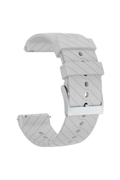 Choice سوار سيليكون أبيض 24 مم، سوار سيليكون ناعم لساعة Suunto 7 وSuunto 9 Ba...