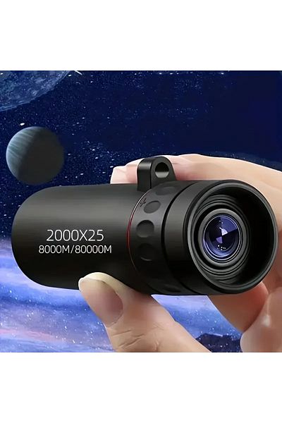 Choice 1pc 2000x25 HD Monocular Telescope Mini Portable Mobile Phone Telescope with Holder Outdoor Camping