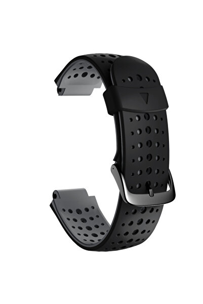 Choice سوار رياضي من السيليكون باللون الأسود الرماد لساعة Garmin Forerunner 2...