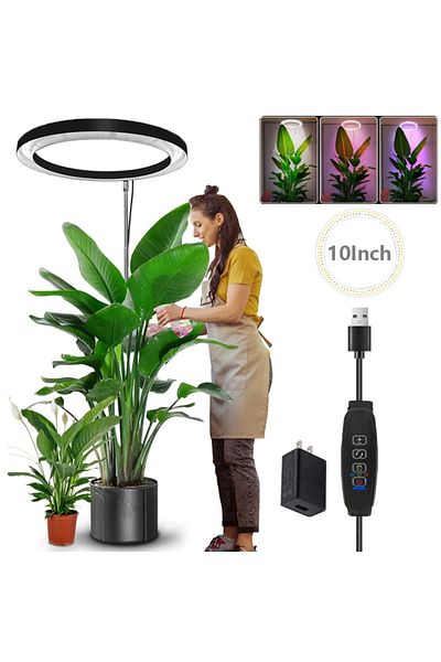 Choice 165cm US plug 165cm Height Adjustable LED Ring Grow Lights Indoor Plants Full Spectrum Large Plant L