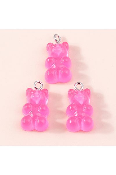 Choice style 44 10Pcs Candy Color Bear Pendant Charms for Necklace Bracelet Earrings Jewelry Making Diy Fin