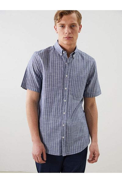 LC Waikiki New Season Regular Fit Striped Men's Shirt - S5Fc32Z8