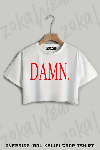 ZOKAWEAR تي شيرت كيندريك لامار DAMN مطبوع كبير الحجم