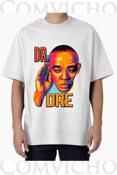 COMVİCHO تي شيرت مطبوع بتصميم Dr.dre v2 للجنسين