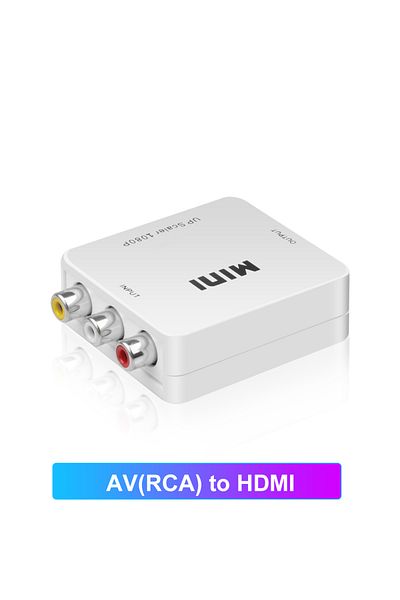 Kebidumei AV to HD-MI White AV RCA to HDMI Adapter HDMI to AV RCA Adapter HDMI to VGA to HDMI Adapter AV to VG