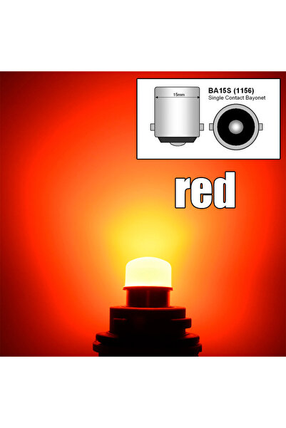 Choice3 1156 Red 2pcs BLALION 2 PCS P21/5W BA15S 1156 LED Bulb PY21W BAY15D 1...