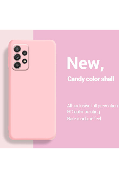 Choice جراب سيليكون سائل ناعم وردي فاتح اللون A23 يدعم شبكات الجيل الرابع وال...