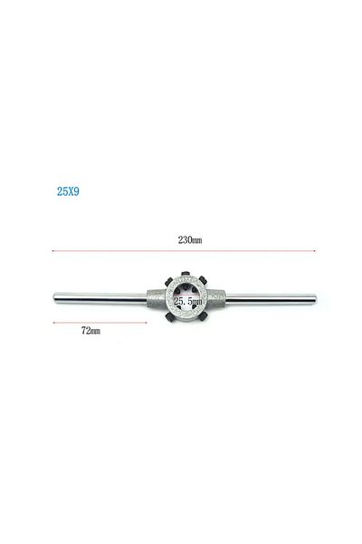 Choice 25x9 Round Die Wrench Adjustable Manual Die Wrench Holder Circular Die Handle Hand Tool For Dies Thr