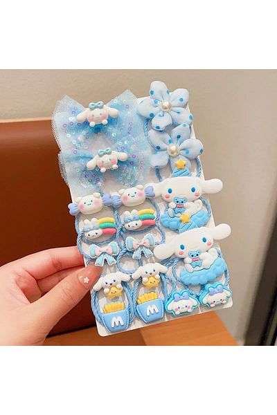 Miniso 8 Sanrio Hello Kitty Hair Rope Hairpin Cartoon Cute My Melody Kuromi Hair Accessories Hair Circle G.