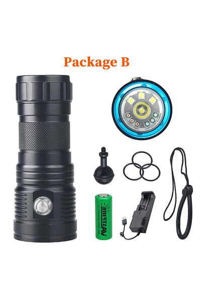 Choice Package B 80W Professional Underwater 100M 10LED Diving Photography Fill Light Waterproof IPX8 White