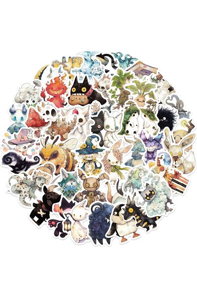 Choice 50pcs 50Pcs Fantasy RPG Monsters Stickers Funny Cartoon Graffiti Decals For Phone Laptop Luggage Ska