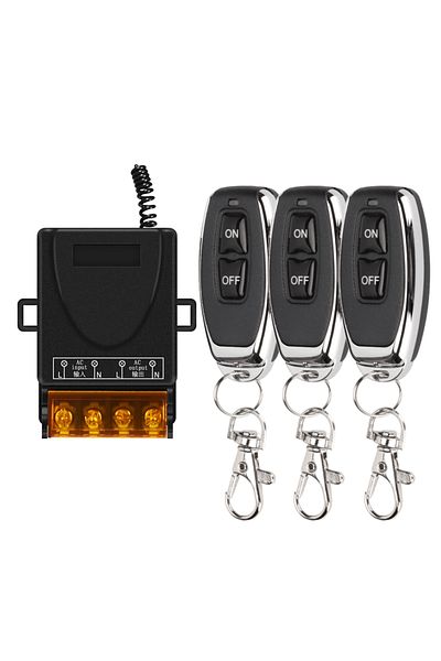 Choice 1Receiver 3remote RF Wireless Remote Control Switch 433Mhz AC 110V 120V 240V 220V 30A Relay for Ligh