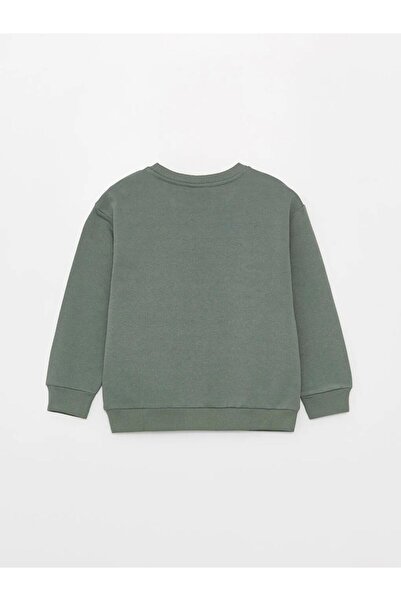 LC Waikiki LCW Παιδικό Πράσινο Ποδήλατο Λαιμόκοψη Βασικό μακρυμάνικο κοριτσίστικο φούτερ