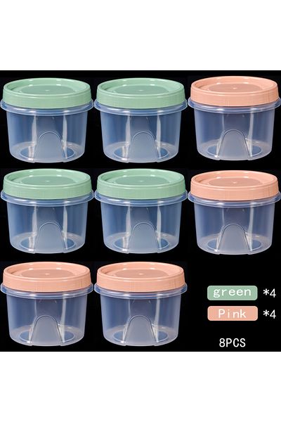 Choice G4 P4 8pcs 8 Pcs 500ml Round Food Fresh Keeping Box Kitchen Refrigerator Storage Container Fruits Sn