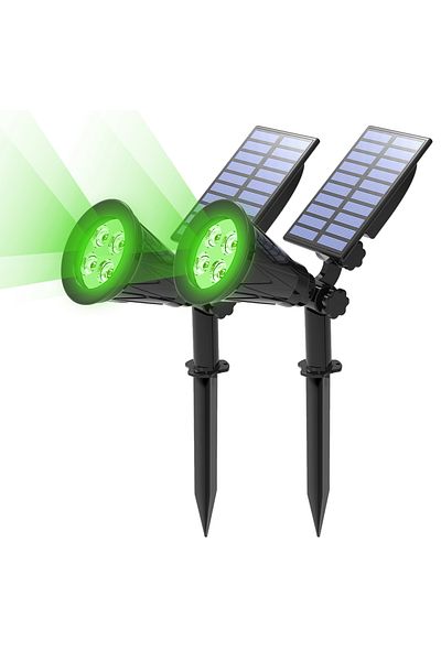 Choice 2pcs T-SUN 1/2 Packs Green Led Solar Lights Solar Spotlight Waterproof Solar Wall Light Solar Garde