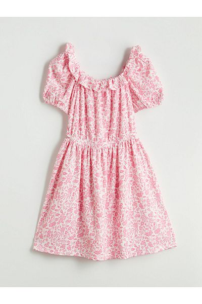 LC Waikiki White Floral Girl's Dress