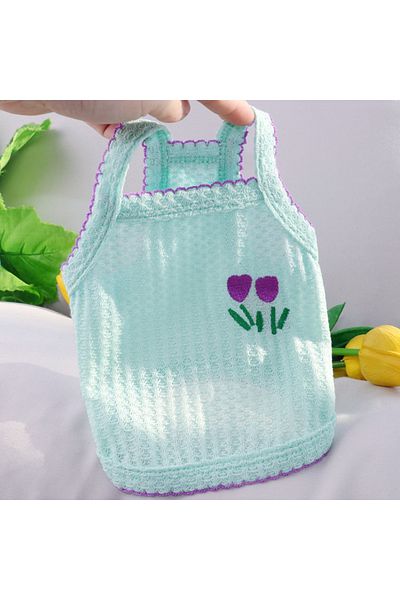 Choice S Blue 1PC Summer Thin Strap Bichon Bear Teddy Yorkshire Cat Small Dog Pet Dog Clothing Pet Supplies
