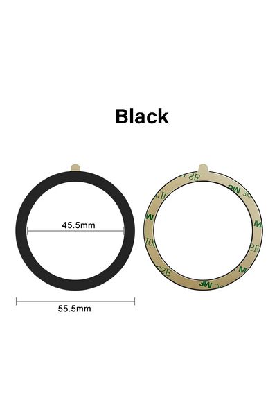 WSSHE Black Universal Magnetic Mobile Phone Ring for Magsafe Accessories Metal Sticker Wireless Charger Ir