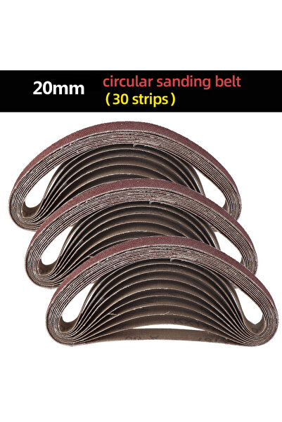 Choice9 80 قطعة، 30 قطعة، 10 قطع/30 قطعة، 20 × 520 مم، أحزمة صنفرة كاشطة، ملح...