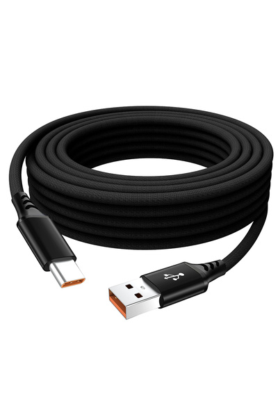 Choice كابل USB C USB TYPE C أسود بطول 1 متر، كابل شحن فائق السرعة 5 أمبير له...