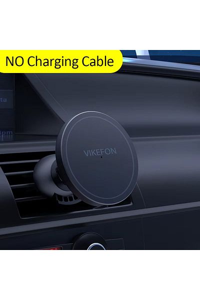 Vikefon Black VIKEFON 30W Magnetic Car Wireless Charger For iPhone 12 13 14 15 pro max Air Vent Car