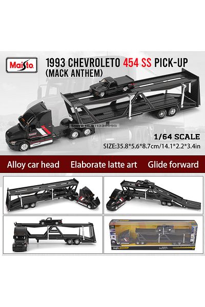 Maisto 1993 454 SS PICK-UP Maisto 1:64 NEW MACK Anthem/International Transport Casting Manufacturing Trail