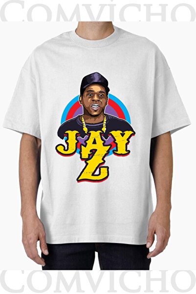 COMVİCHO Unisex Jay Z V3 Design Printed Oversize T-Shirt