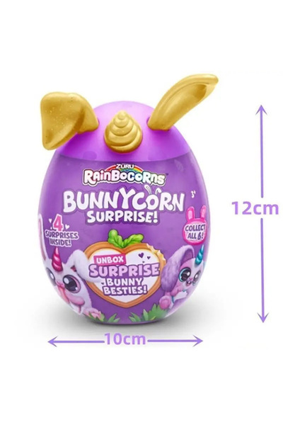 Miniso Random 1pcs Cartoon Zuru Rainbocorns Bunnycorn Magic Egg Surprise Blind Box Rabbit Plush Toys Rabbit