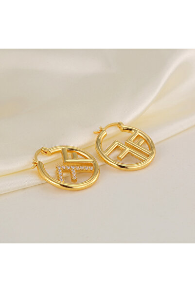 Choice 1 تصميم جديد، أقراط حرف F الإنجليزية خفيفة الوزن وفخمة وعصرية، تمبرام راقي وأنيق.