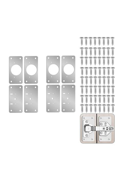 Choice 8PCs 2/4/8/12pcs Hinge Repair Kit-Cabinet Door Hinge Repair Plate Kitchen Cabinet Door Locker Hinge