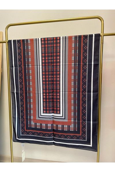 MENESSA Cotton Voile Delux Plaid Pattern Shawl