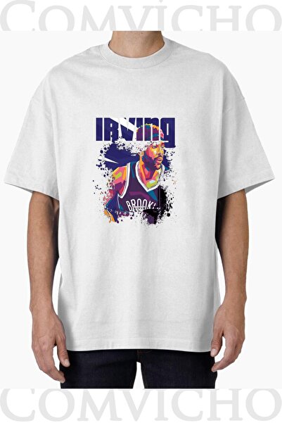 COMVİCHO Unisex Irving V1 Design Printed Oversize T-Shirt
