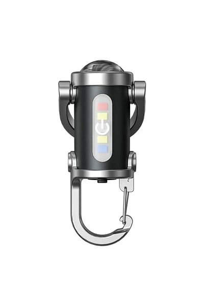 Heinast black 1PC LED Keychain Flashlight Multifunctional COB Work Light Keyring Practical Inspection Light