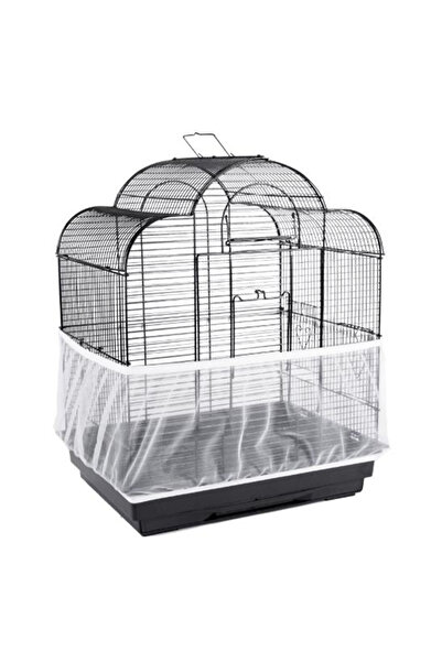 Choice7 M White Receptor Seed Guard Nylon Mesh Bird Parrot Cover Soft Easy Cl...