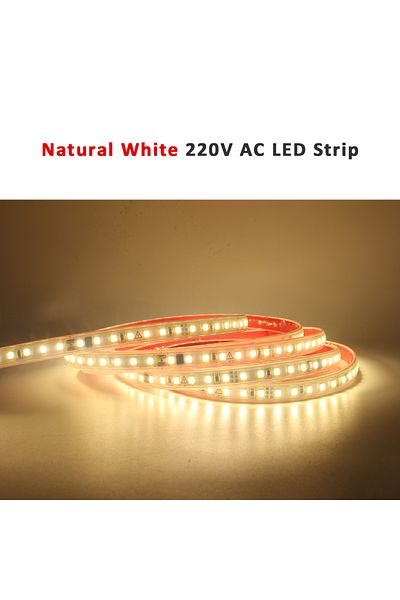 Choice 3M Natural White 220V 230V SMD 2835 LED Strip Light Waterproof 120LEDs/m 1M 2M 3M 4M 5M 10M 15M 20M