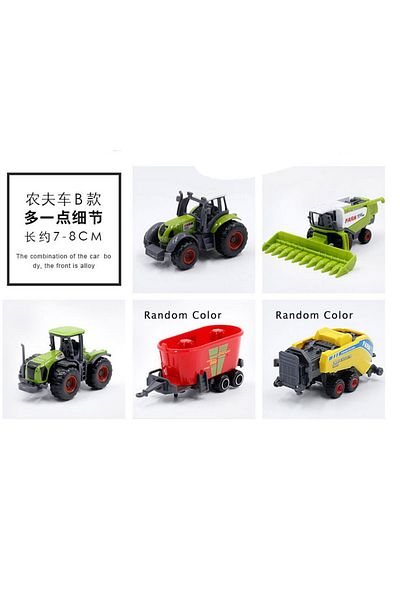 Choice Style-B Mini Alloy Farmer Car Alloy Engineering Car Tractor Toy Model Farm Vehicle Belt Boy Toy Car
