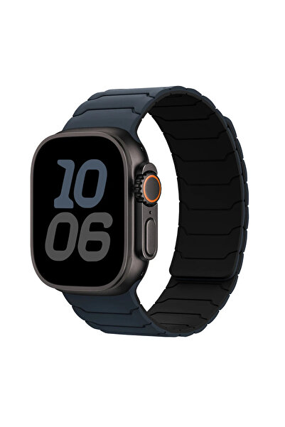 Choice 42 44 45 46 49 مم 17 حزام أسود منتصف الليل لساعة Apple Watch ultra 2 B...