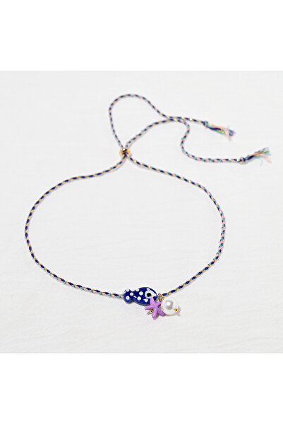 Choice قلادة على شكل سمكة بوهيمية ملونة من السيراميك 25xh0406-4 للنساء بحبل م...